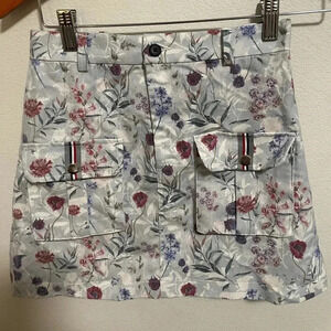 Highcut vintage girl skirt and cropped top set floral size Small